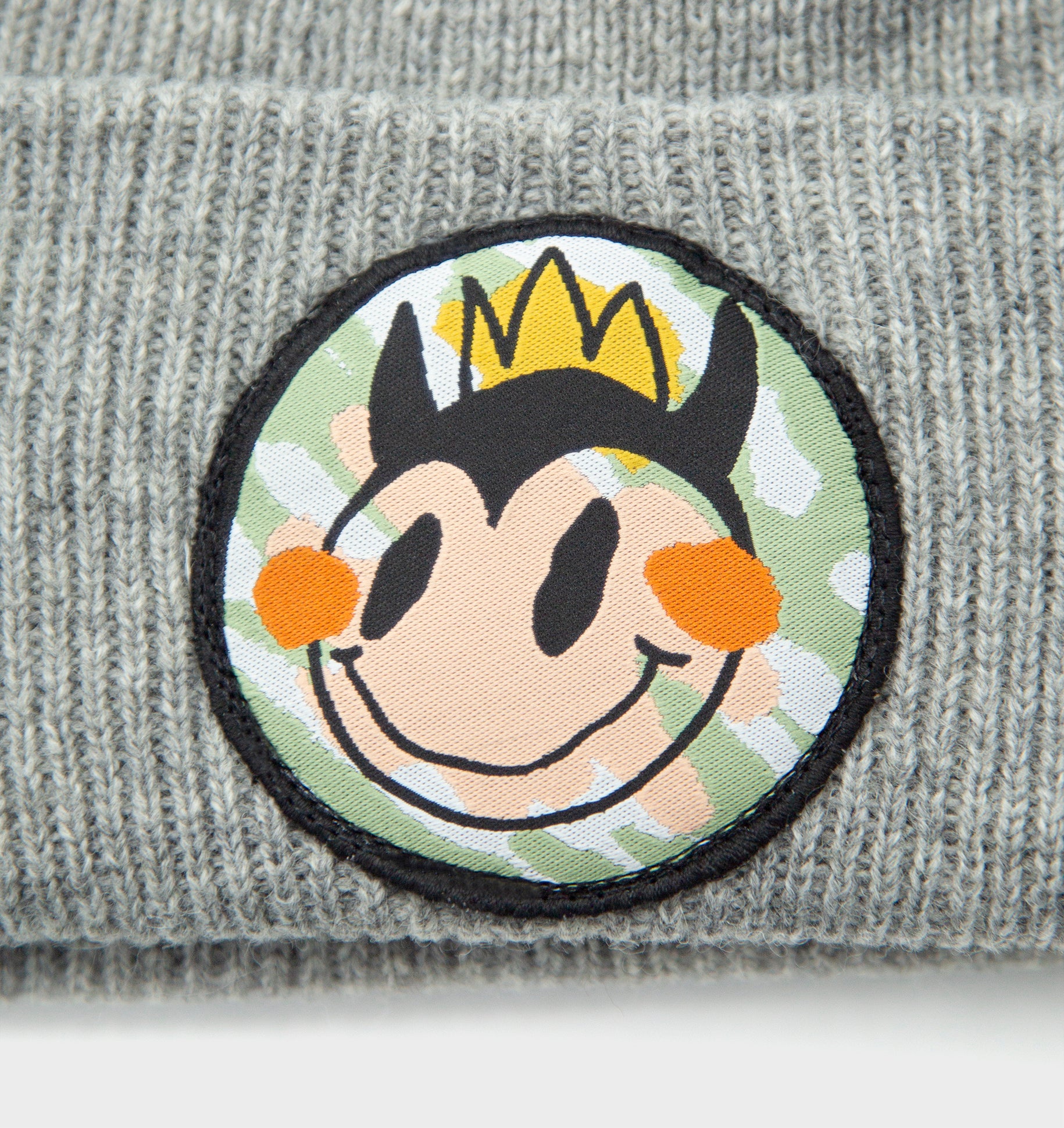 Smiley Crown Cable Beanie