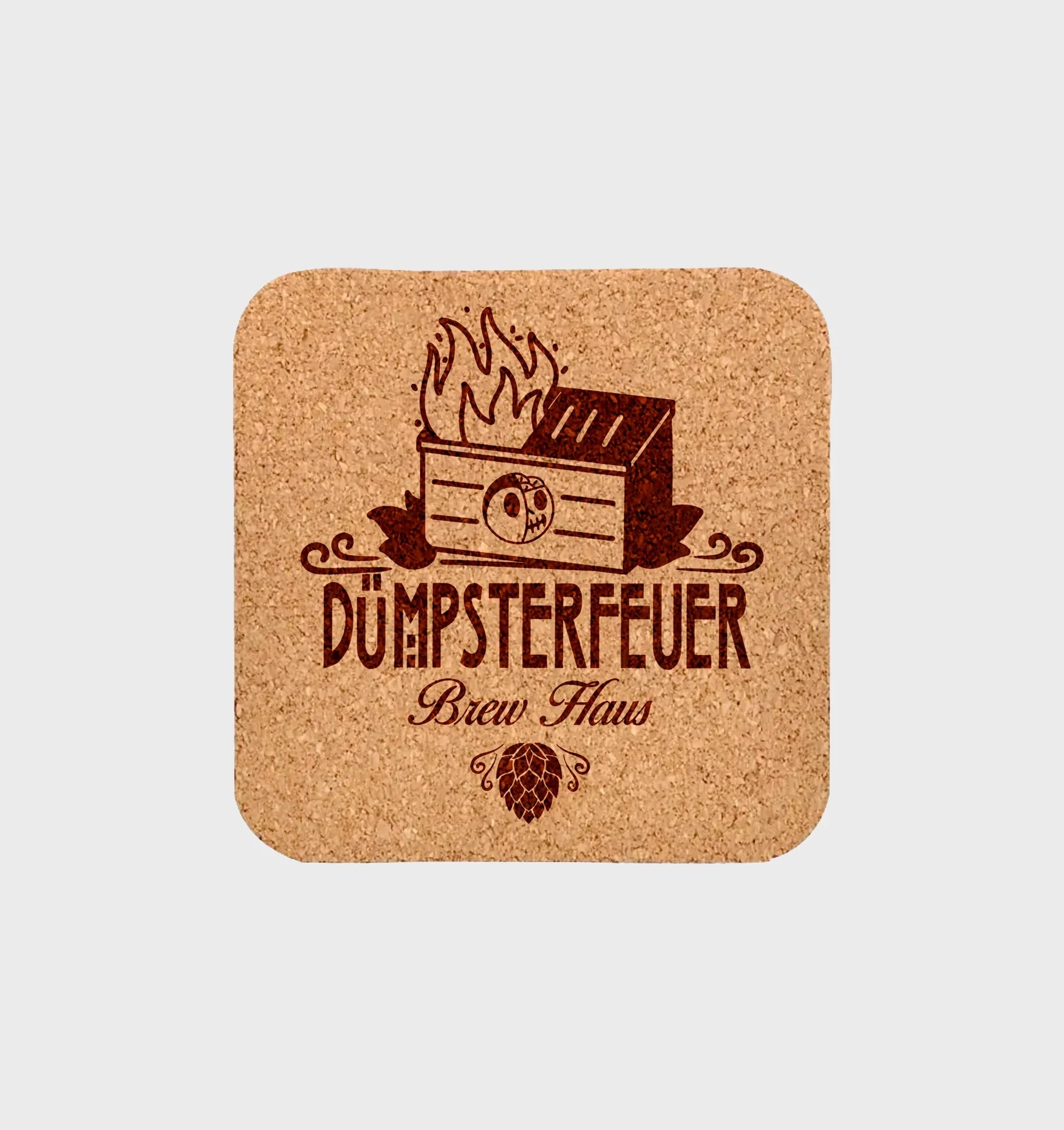 DumpsterFeuer Brew Haus - Cork Coaster 4 Pack